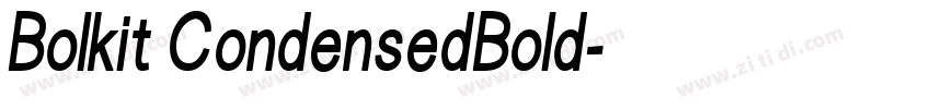 Bolkit CondensedBold字体转换